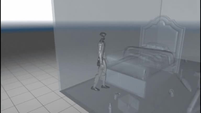 Moving Through Clutter humanoid locomotion simulation